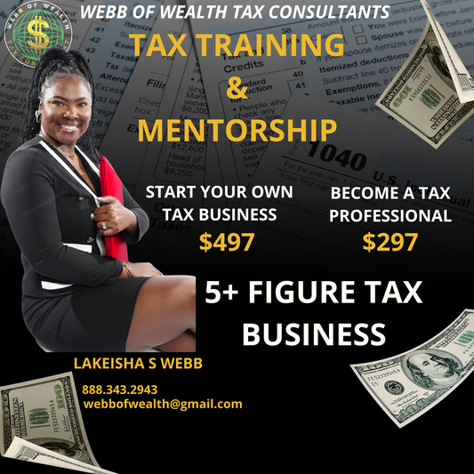 TAX TRAINING & MENTORSHIP: Start Your Own Business